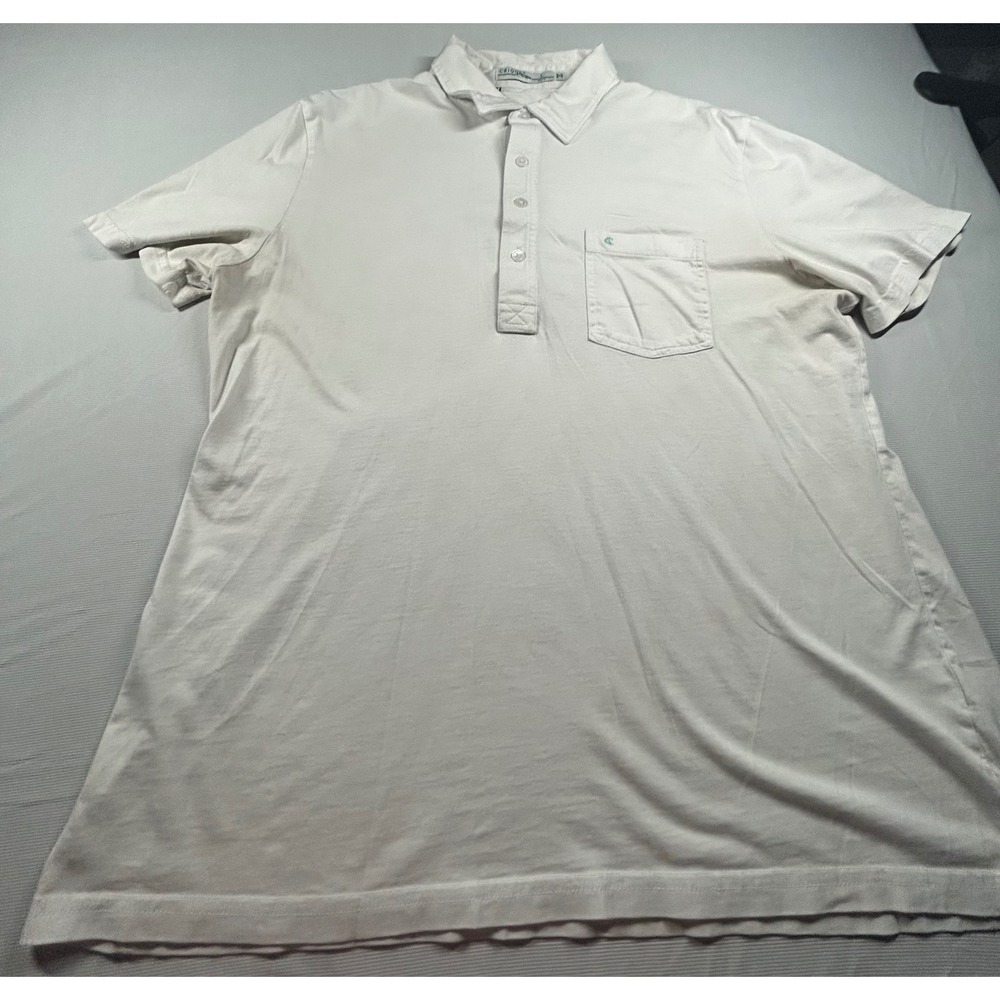 Criquet Mens Players Shirt White Pima Cotton Slim Fit Polo Shirt Large